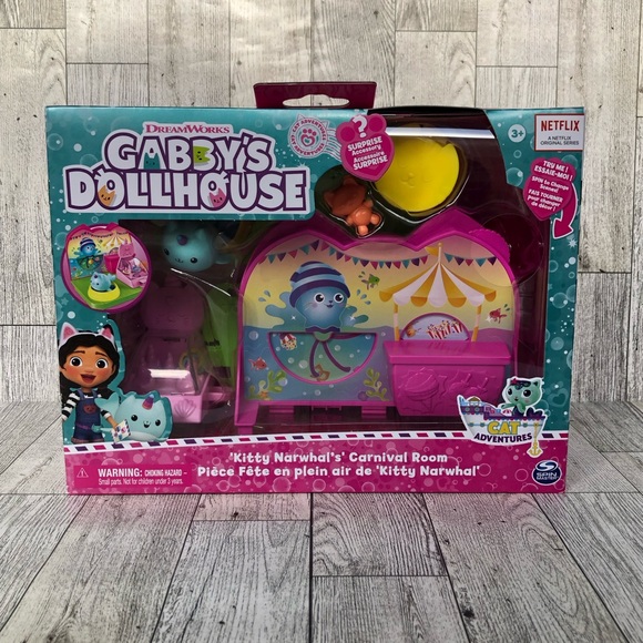 Gabby’s Dollhouse Cat Adventure Kitty Narwhal’s Carnival Room Netflix Dreamworks - Picture 3 of 7